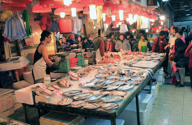 Hong Kong Fresh Food Market Editorial Stock Photo Image Of Food