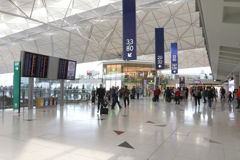 Aeroporto Internacional de Hong Kong fotos de stock royalty free