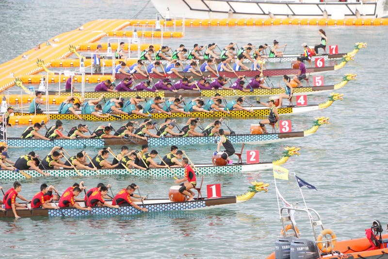 Hong Kong Int ' l Dragon Boat Races 2013 fotografía de archivo