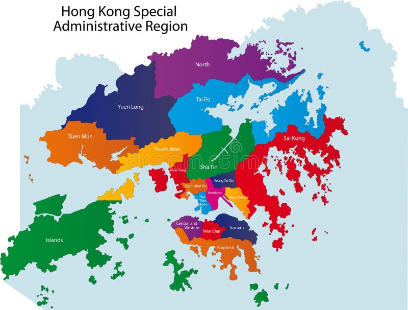 Hong Kong Map Stock Image - Image: 11709471