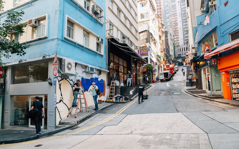 Central Soho Street In Hong Kong Editorial Photography Image Of