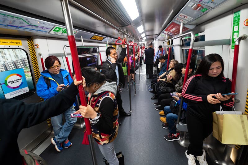 People in Hong Kong Underground Car Editorial Image - Image of closed