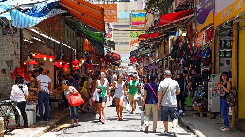 Hong Kong marknad royaltyfria bilder Hong Kong marknad royaltyfria bilder