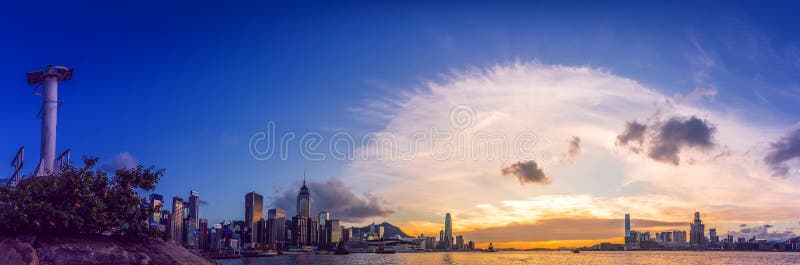 Hong Kong miasto w widok z lotu ptaka zdjęcia stock Hong Kong miasto w widok z lotu ptaka zdjęcia stock