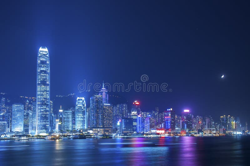 Panorama view of Hong Kong stock image. Image of panorama - 3195579