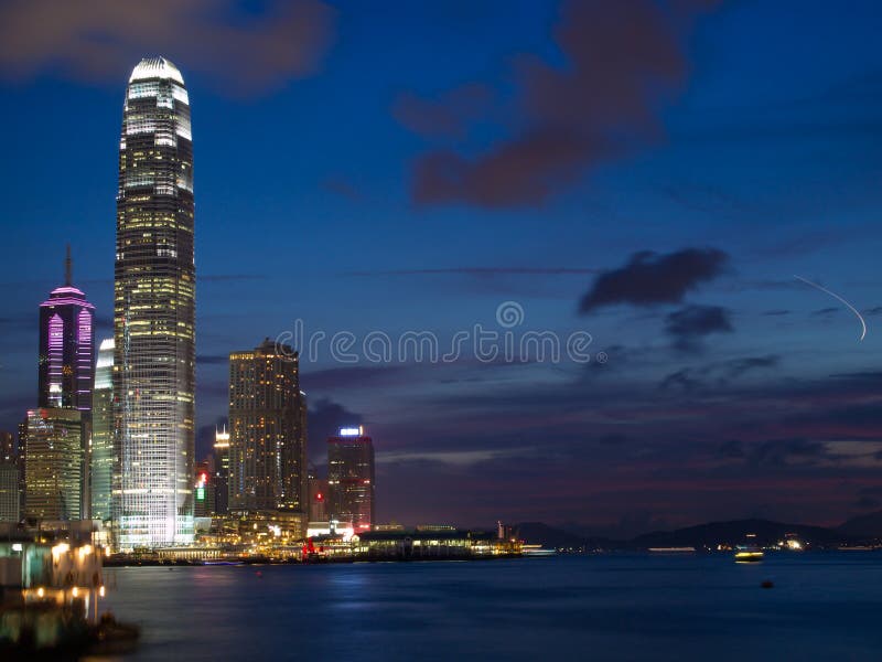 Hong Kong at Night royalty free stock image