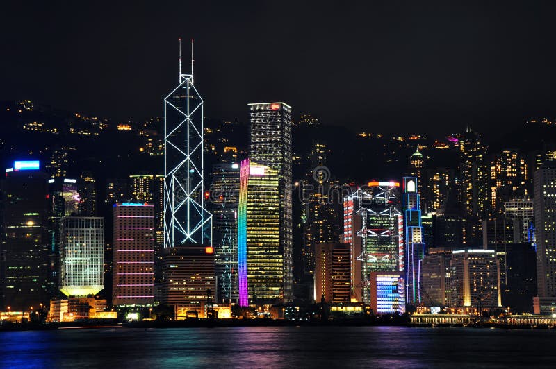 Hong Kong Night Scene Royalty Free Stock Photo - Image: 17489765
