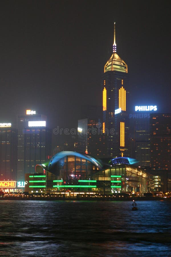 Hong Kong Night View, Victoria Harbour Hong Kong Night 25 Sept 2004