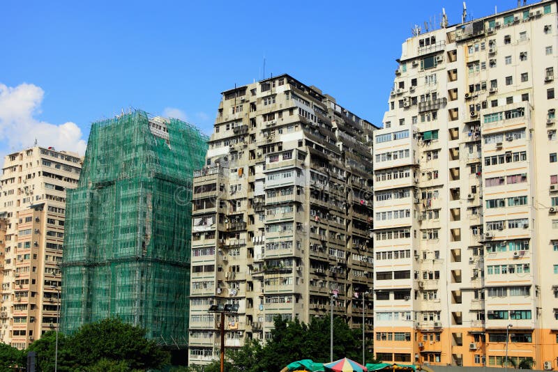 Hong Kong old building stock photo. Image of kong, exterior - 28281450