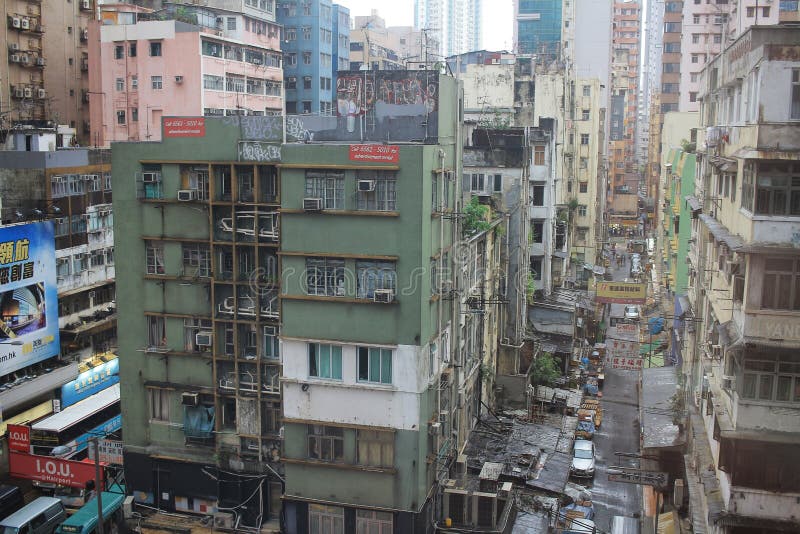 Hong Kong Old Residential Area, Editorial Photo - Image of china