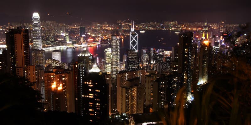 Hong Kong Skyline By Night