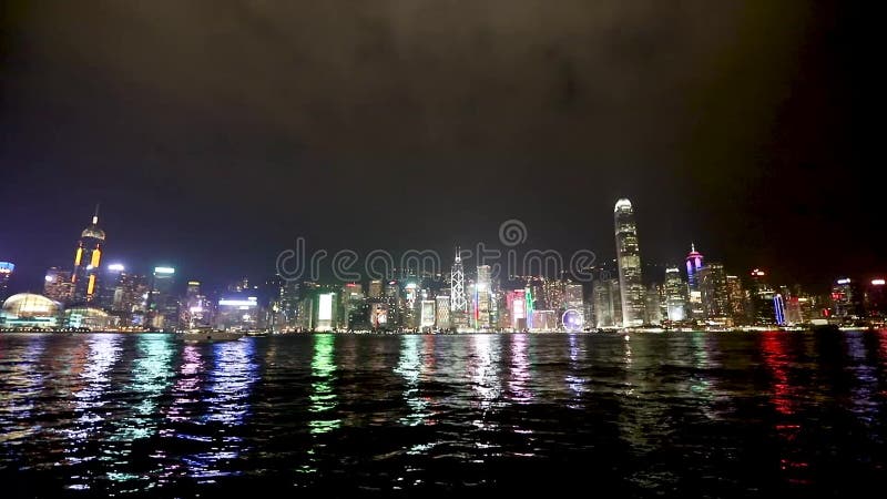 Hong Kong-Stadt zur Sonnenuntergangzeit