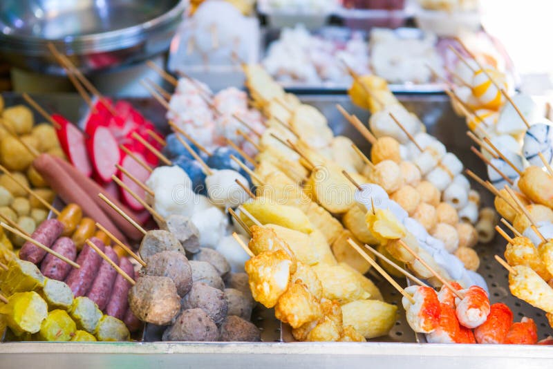 Hong Kong Street Food at Food Stall in Town, Hong Kong Stock Photo ...