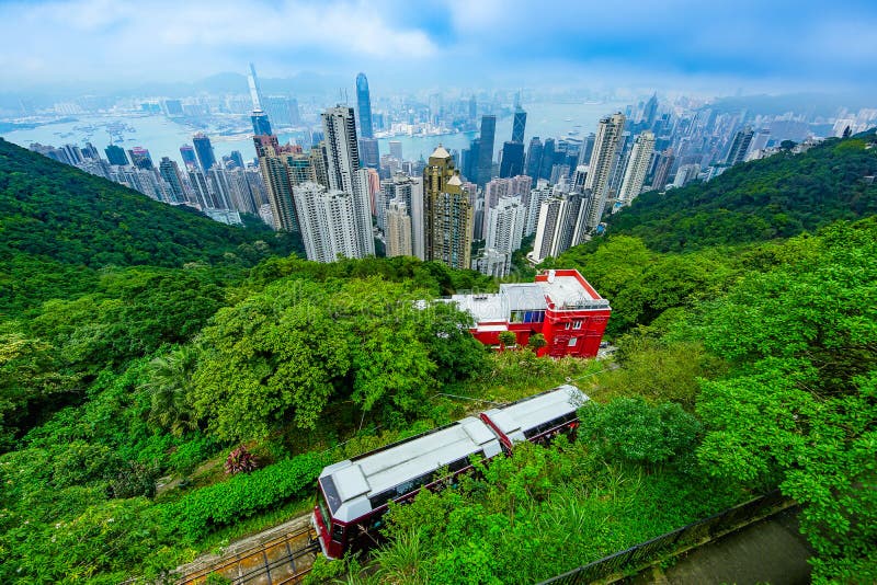 hong kong szczytu tramwaj obraz stock hong kong szczytu tramwaj obraz stock