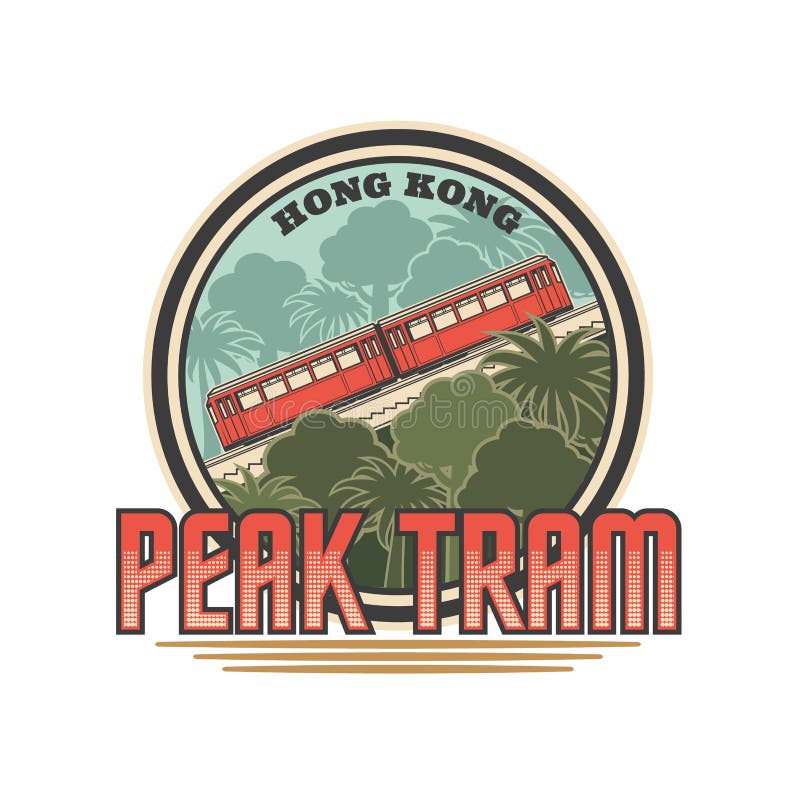 Hong kong topp-trasikon för porinresor och turism stock illustrationer