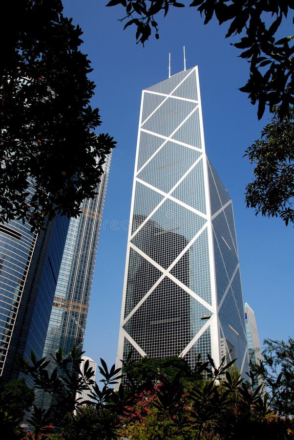 Hong Kong : Tour de la Banque de Chine images libres de droits Hong Kong : Tour de la Banque de Chine images libres de droits
