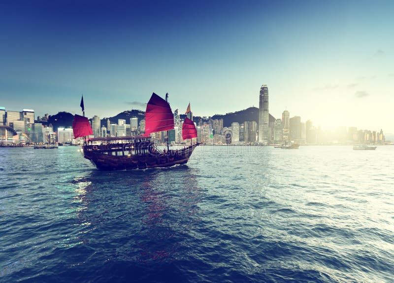 Hong- Konghafen stockfoto Hong- Konghafen stockfoto