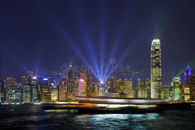 Hong- Konghafen-Leuchten lizenzfreies stockbild Hong- Konghafen-Leuchten lizenzfreies stockbild
