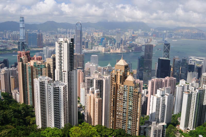 Hong- Kongwolkenkratzer lizenzfreie stockfotos Hong- Kongwolkenkratzer lizenzfreie stockfotos