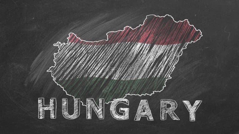 Hongarije. getekende en geanimeerde illustratie.
