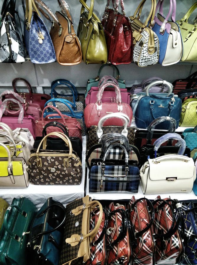 Hongkong bags on shelves editorial image. Image of bangkok - 48086920