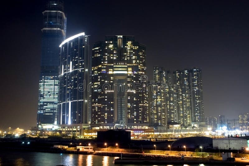 Hongkong - buildings complex by night