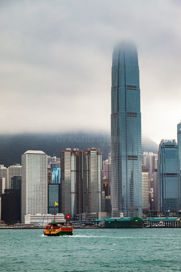 HONGKONG, CHINA/ASIA - FEBRUARY 29 : View of the Skyline in Hong royalty free stock images HONGKONG, CHINA/ASIA - FEBRUARY 29 : View of the Skyline in Hong royalty free stock images