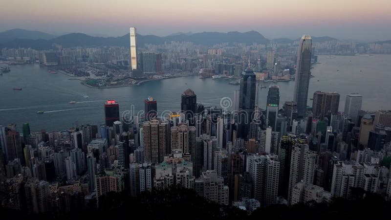 Hongkong Den största dagen till nattvyskyskrapan