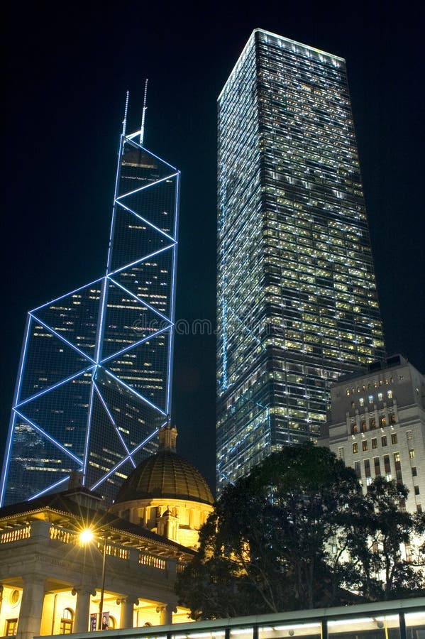 Hongkong - skyscrapers by night