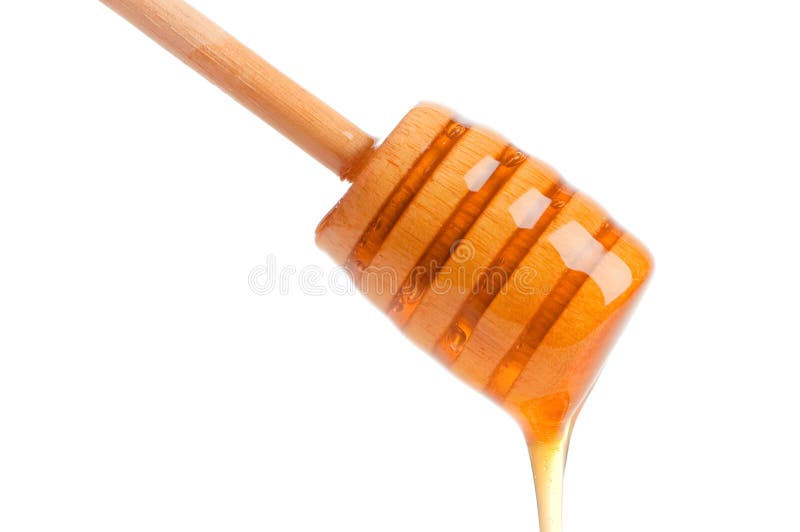 Honig-Nieselregen-Steuerknüppel lizenzfreie stockfotografie Honig-Nieselregen-Steuerknüppel lizenzfreie stockfotografie