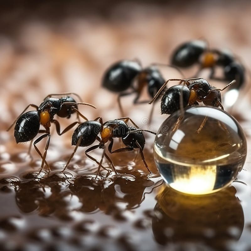 Honigtropfen. Teamwork oder harte Arbeit oder Einheit. generative Hilfe
