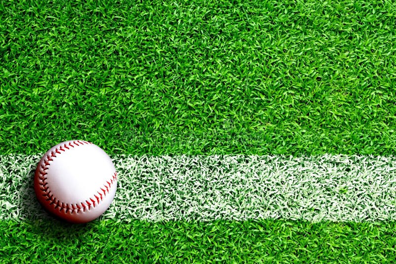 Honkbal op Gebied met Exemplaarruimte royalty-vrije stock afbeelding Honkbal op Gebied met Exemplaarruimte royalty-vrije stock afbeelding