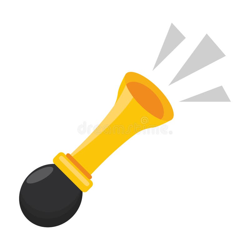 Honky Horn Cartoon Isolated Stock Vector Illustration of meager