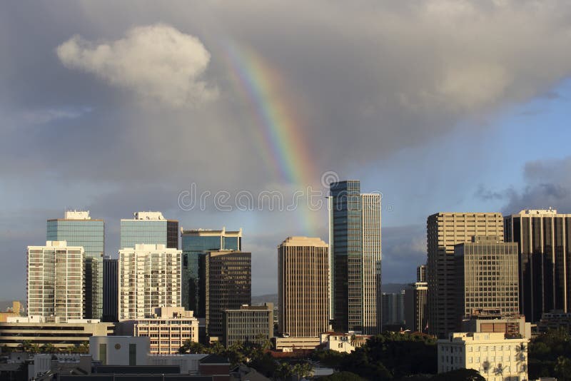 Honolulu da baixa imagens de stock royalty free Honolulu da baixa imagens de stock royalty free