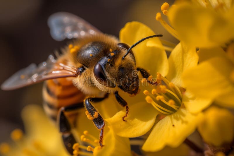 Honungsbegul blomflora. generera ai vektor illustrationer