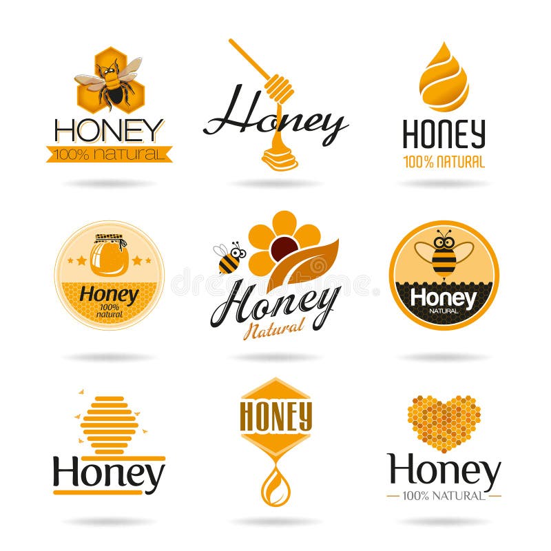 Honungsymbolsuppsättning