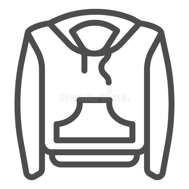 Hoodie Line Icon. Hoody Vector Illustration Isolated on White Stock ...