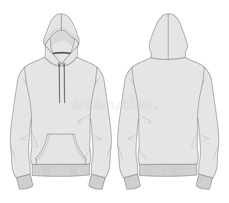 Image Details IST2184800759  Fashion technical sketch for men hoodie  Mockup template hoody F  Clothing design sketches Technical drawing  Clothing templates