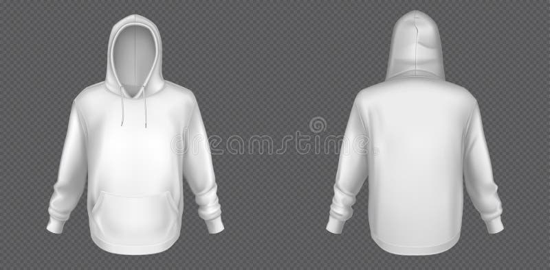 Download Hoody, White Sweatshirt Mock Up Front And Back Set Stock ...