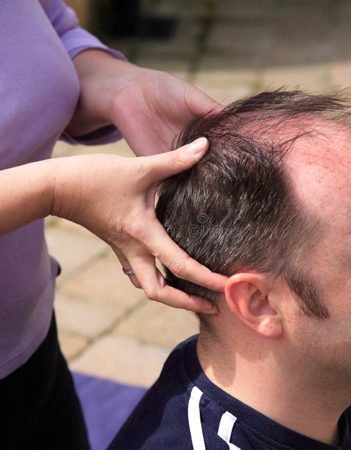 Hoofd massage stock afbeelding Hoofd massage stock afbeelding