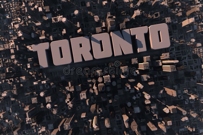 Hoogste mening van de stedelijke stad van Toronto vector illustratie Hoogste mening van de stedelijke stad van Toronto vector illustratie