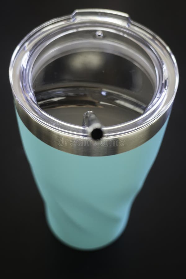 Hoogste mening van het glas van het koffiehergebruik stock afbeelding Hoogste mening van het glas van het koffiehergebruik stock afbeelding