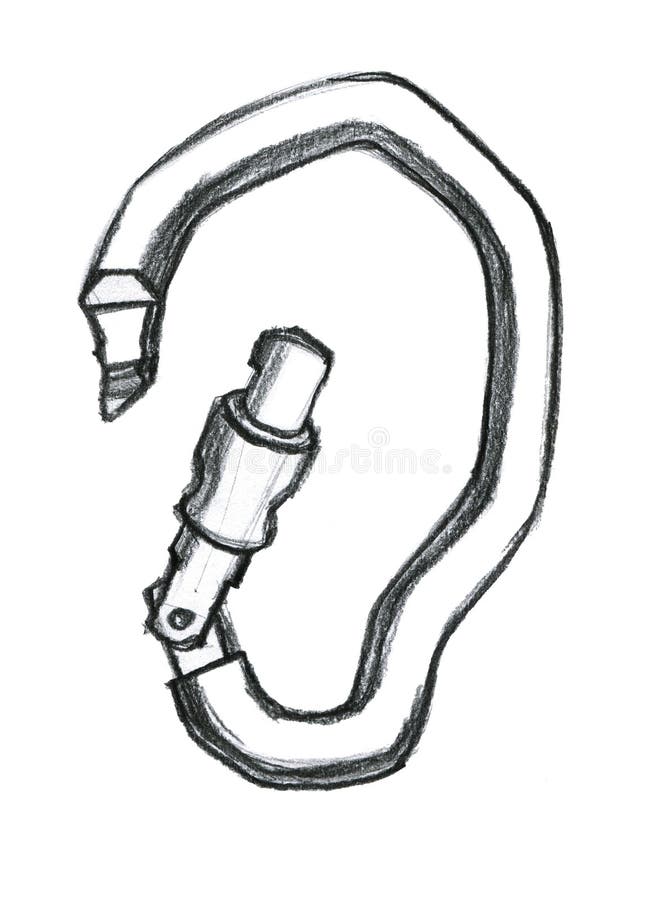 Sketch set of carabiners  Stock Illustration 46760689  PIXTA
