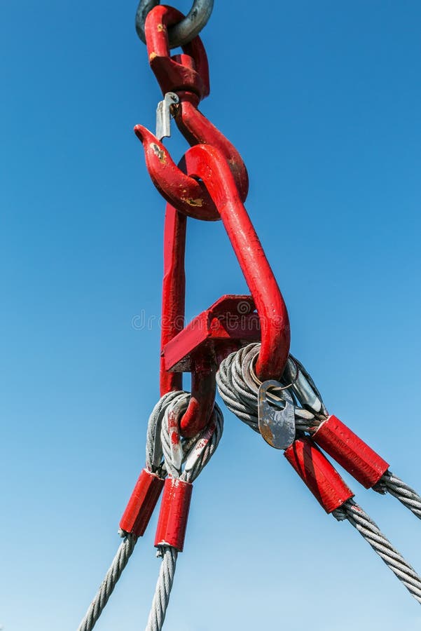Hook of a Crane Lifts a Load Stock Image Image of safety, steel