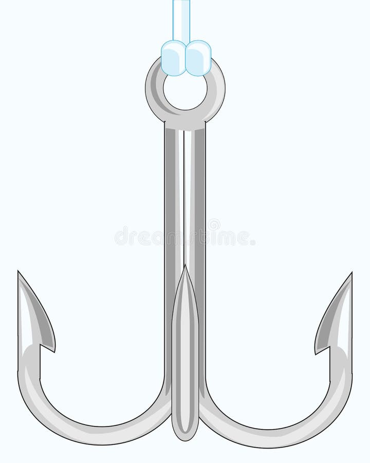 Vector Illustration Of Fishing Triple Hook Royalty Free SVG, Cliparts,  Vectors, and Stock Illustration. Image 44222278.