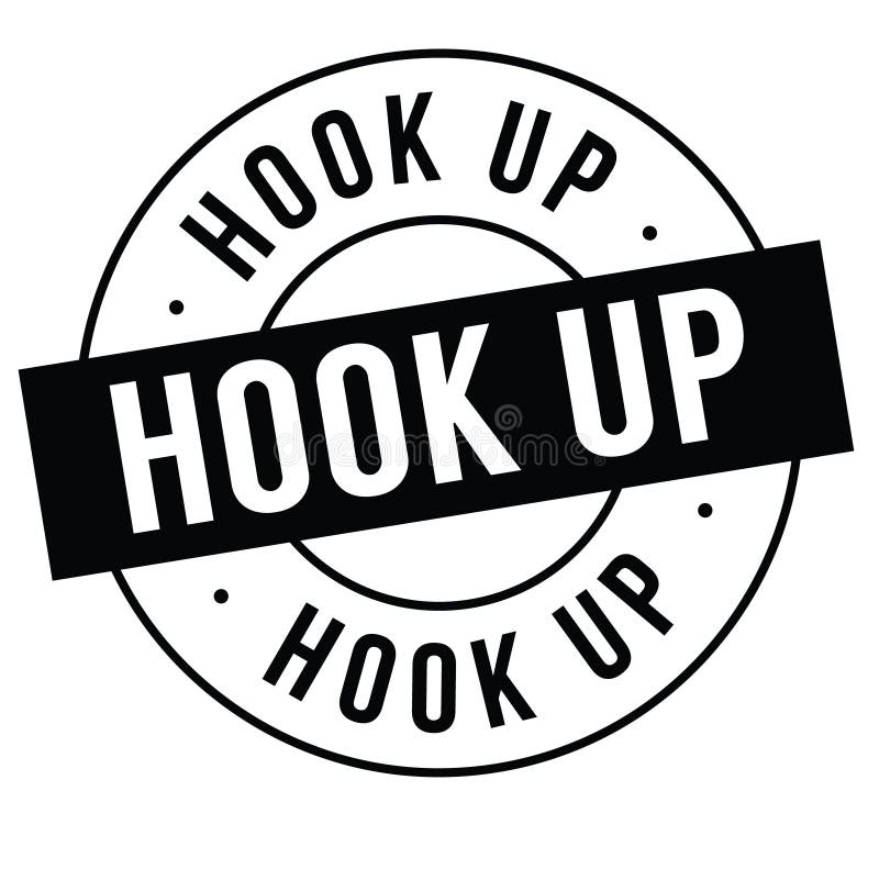 Hook up stamp on white stock vector. Illustration of associate 124219358