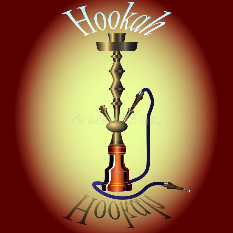 Hookah with Pipe for Smoking Tobacco and Shisha Stock Vector