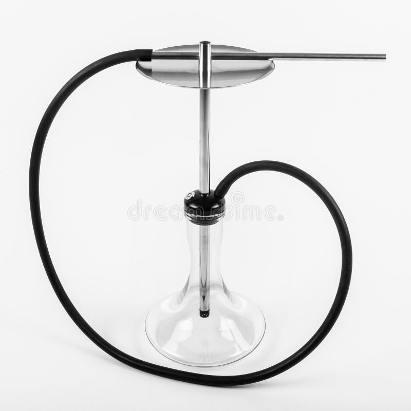 Hookah With A Glass Flask On A White Background Stock Image Image of