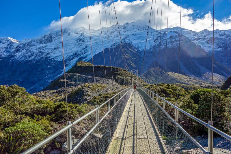 River bridge - Aoraki national park - New Zealand royalty free stock photo River bridge - Aoraki national park - New Zealand royalty free stock photo
