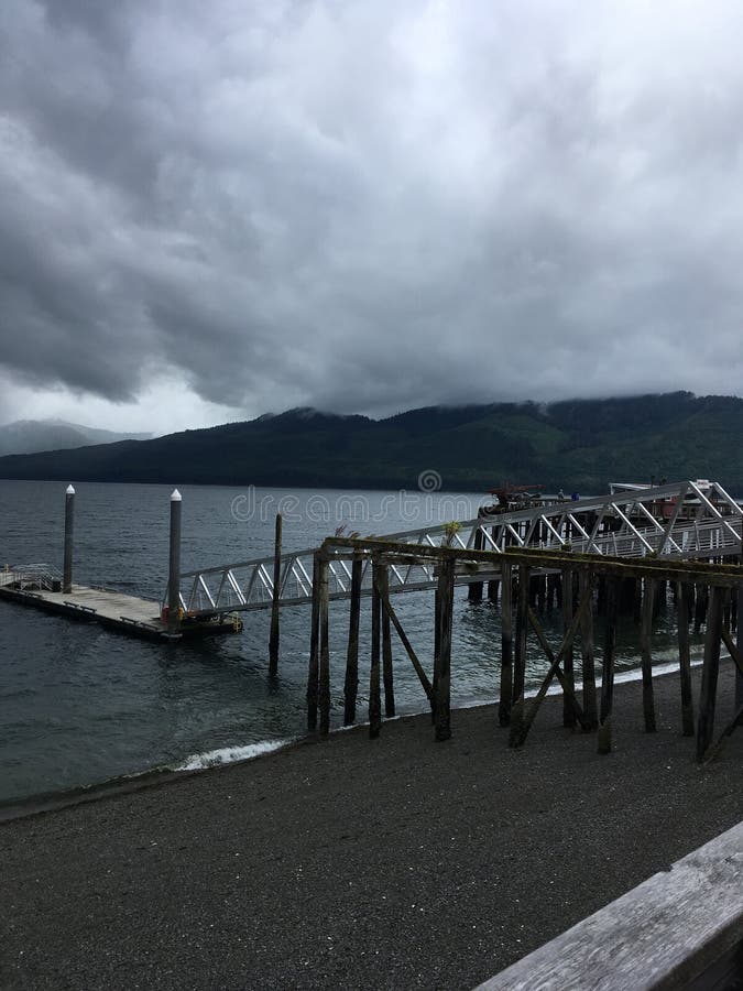 Hoonah Alaska Dock on the Bay Stock Image Image of bridge, hoonah